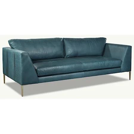 Mid-Century Modern 89" Sofa with Metal Legs